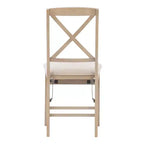Lot de 2 chaises de salle à manger pliantes à dossier en X – Gris délavé
