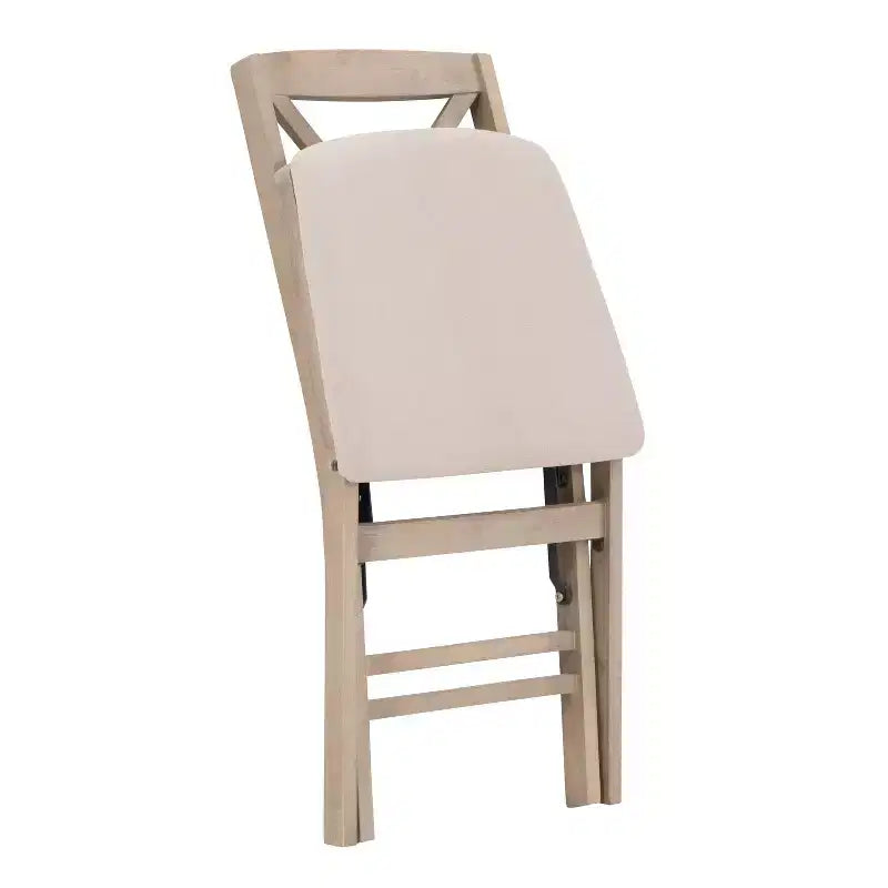 Lot de 2 chaises de salle à manger pliantes à dossier en X – Gris délavé