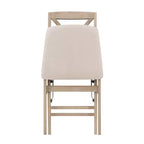 Lot de 2 chaises de salle à manger pliantes à dossier en X – Gris délavé