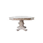 Table à manger double pied de 305 cm – Finition Perle Antique