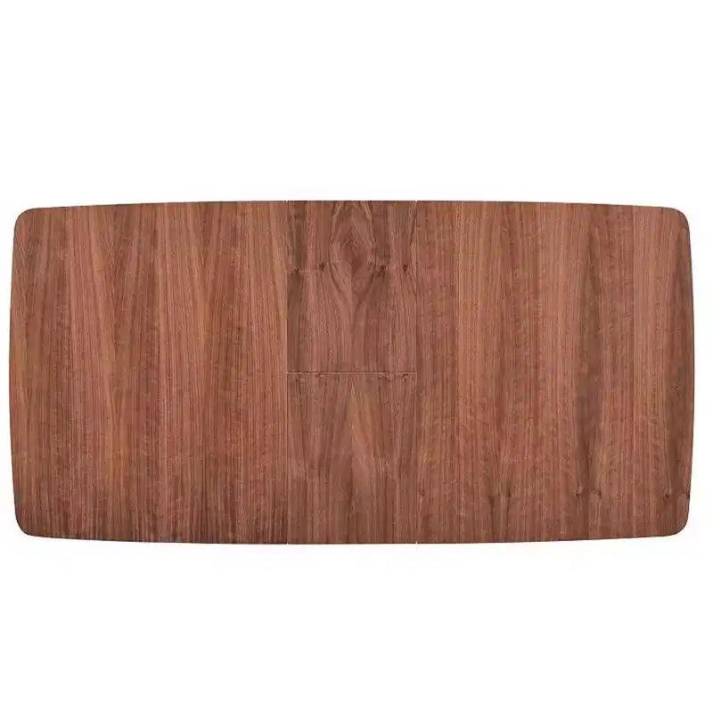 Table à manger extensible de 63 pouces – Bois naturel et noir, 6 places