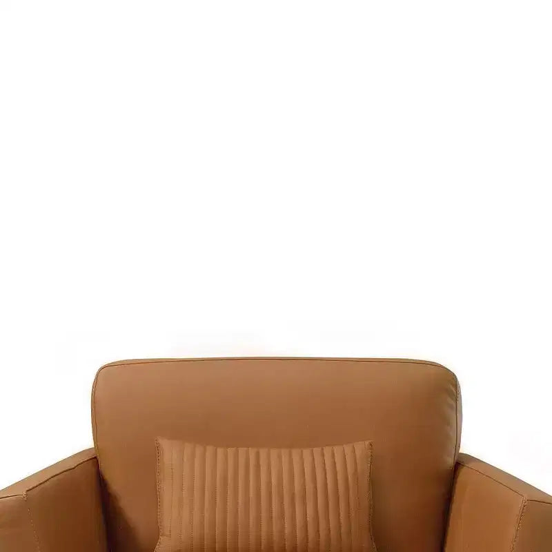 Fauteuil d'appoint Tussio de 101 cm – Cuir tanné, Coussins de traversin