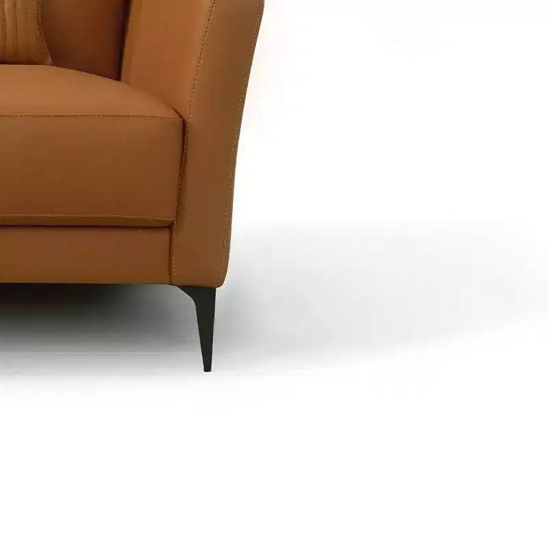 Fauteuil d'appoint Tussio de 101 cm – Cuir tanné, Coussins de traversin