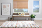 52" Bessie Solid Wood Rattan and Polyester Upholstered Bench Brown - Powell: Cane Back, Wooden Design