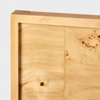 Tête de lit en bois pour lit sectionnel Queen Ogden – Placage brun naturel