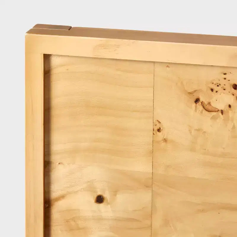 Tête de lit en bois pour lit sectionnel Queen Ogden – Placage brun naturel