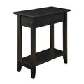 Breighton Home Harper End Table with Flip Top Storage and Lower Shelf Black