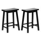 Tabourets de comptoir sans dossier Saddle Seat 24 pouces, lot de 4 - Noir