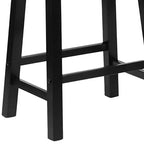 Tabourets de comptoir sans dossier Saddle Seat 24 pouces, lot de 4 - Noir