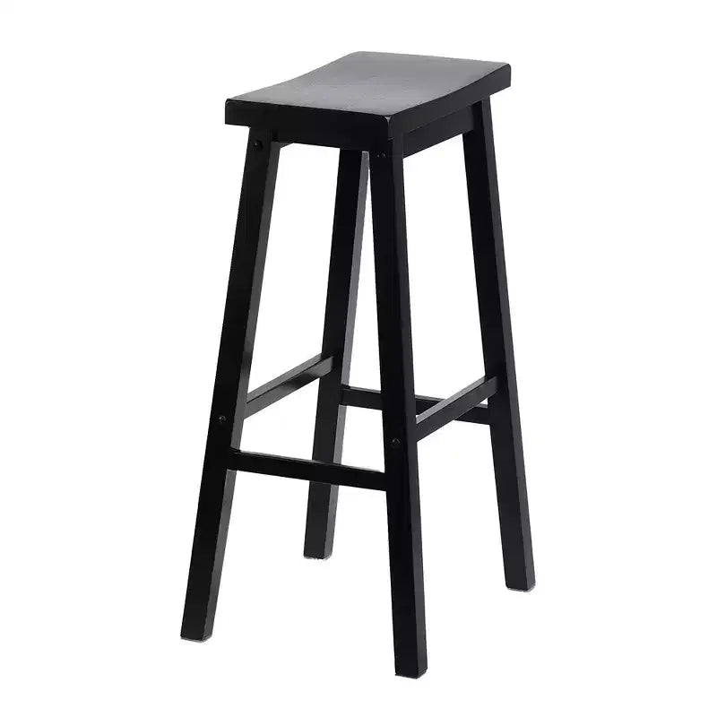 Tabourets de comptoir sans dossier à siège de selle de 29 pouces, lot de 4 - Noir
