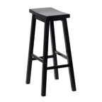 Tabourets de comptoir sans dossier à siège de selle de 29 pouces, lot de 4 - Noir