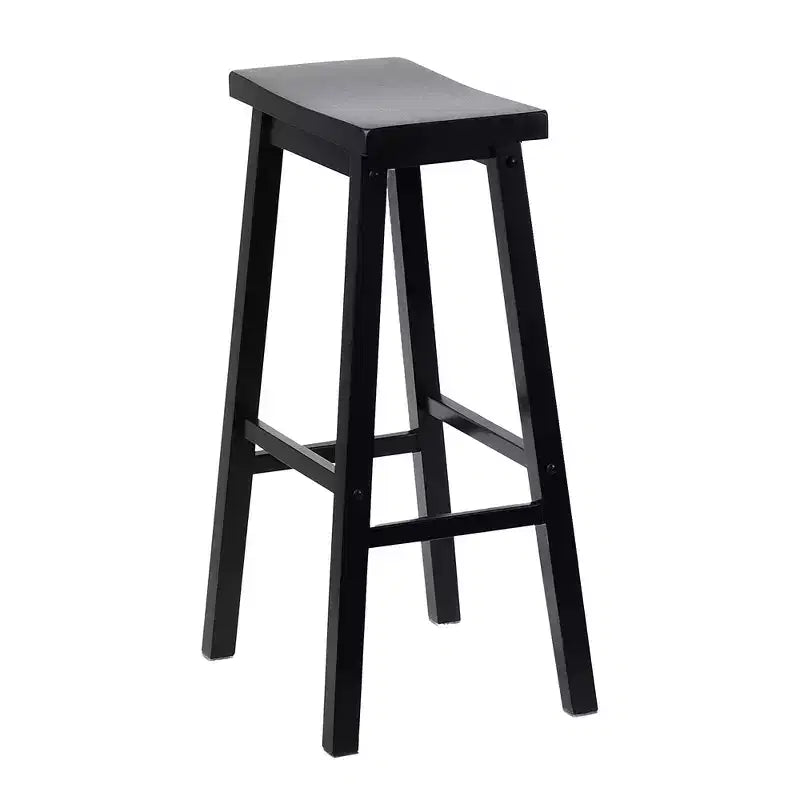 Tabourets de comptoir sans dossier à siège de selle de 29 pouces, lot de 4 - Noir
