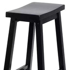 Tabourets de comptoir sans dossier à siège de selle de 29 pouces, lot de 4 - Noir