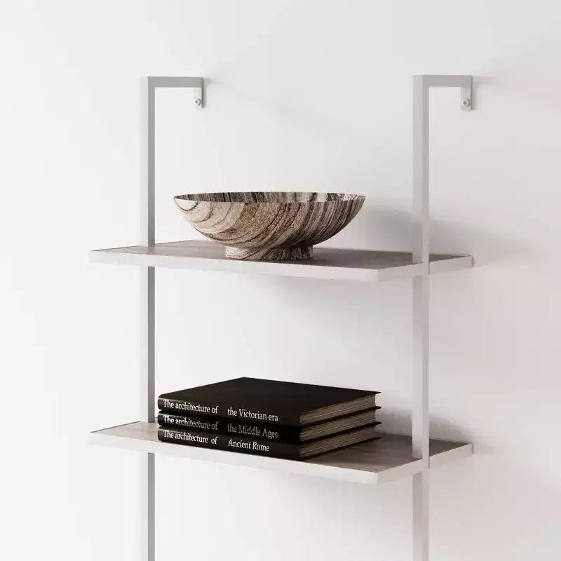 73 Theo 5 Tier Wood Wall Mount Ladder Bookshelf - Nathan James