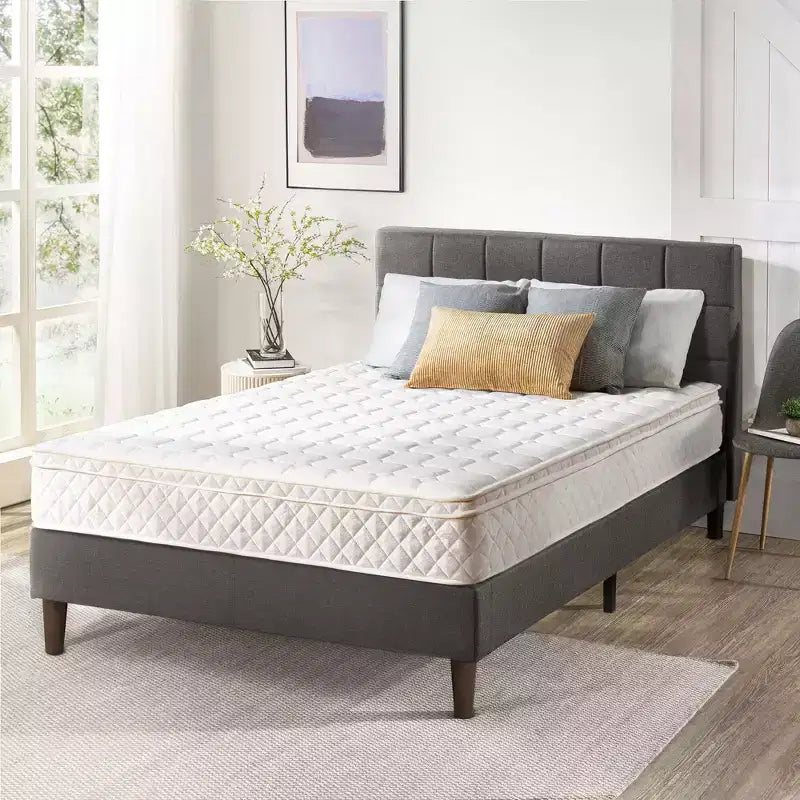 Matelas jumeau à ressorts ensachés de 10 pouces Euro Top - Fermeté moyenne