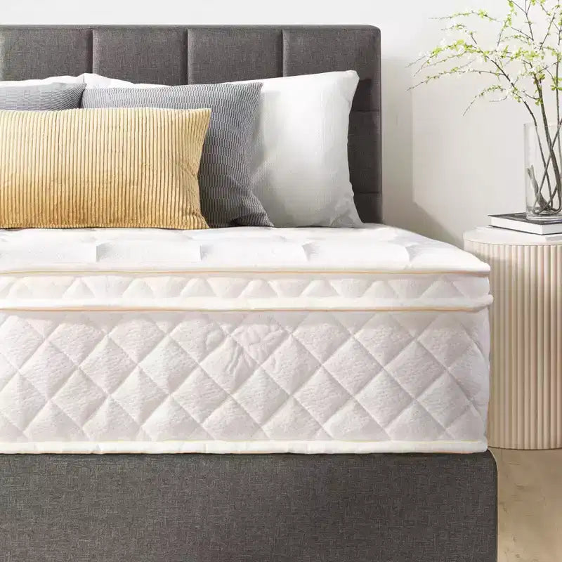 Matelas jumeau à ressorts ensachés de 10 pouces Euro Top - Fermeté moyenne