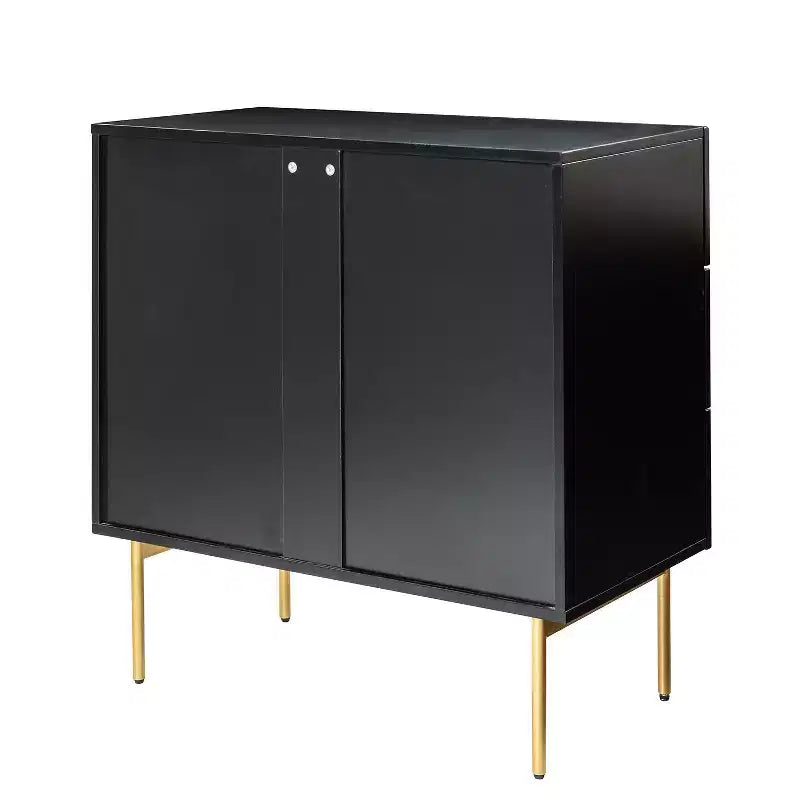 Ensemble de 2 tables de chevet Brian avec 3 tiroirs – Noir