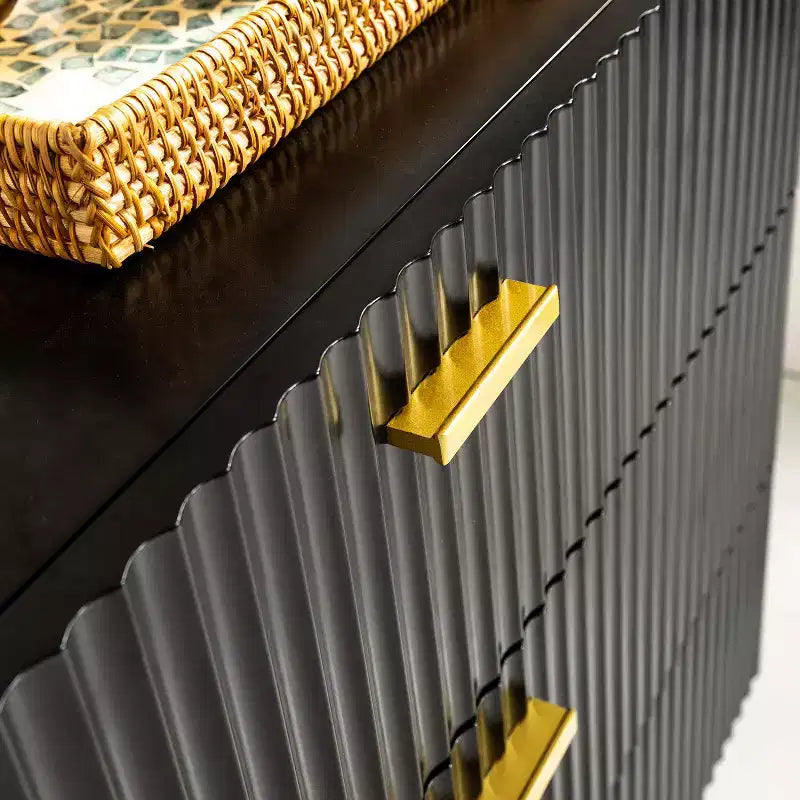 Ensemble de 2 tables de chevet Brian avec 3 tiroirs – Noir