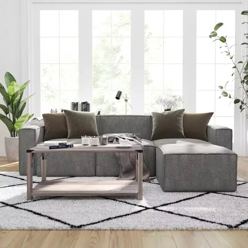 Méridienne modulaire Merrick Lane avec repose-pieds