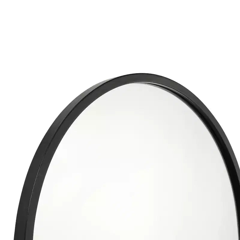 Miroir Mural Cadre Métal Arc - 76x51 cm, Argent Moderne