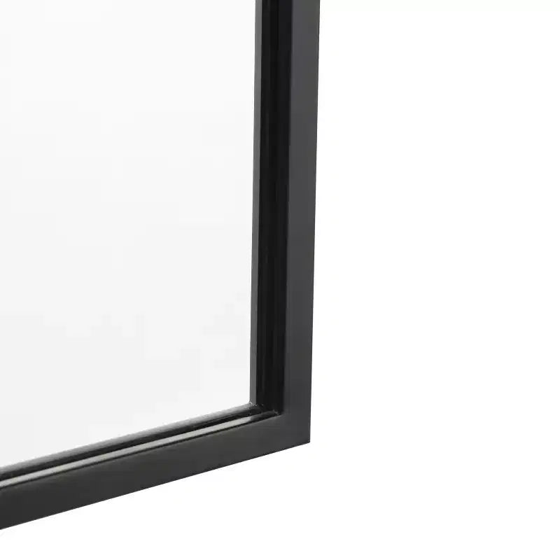 Miroir Mural Cadre Métal Arc - 76x51 cm, Argent Moderne