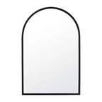 Miroir Mural Cadre Métal Arc - 76x51 cm, Argent Moderne