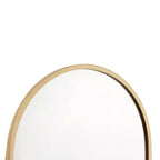 Miroir Mural Cadre Métal Arc - 76x51 cm, Argent Moderne