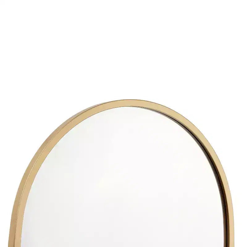 Miroir Mural Cadre Métal Arc - 76x51 cm, Argent Moderne
