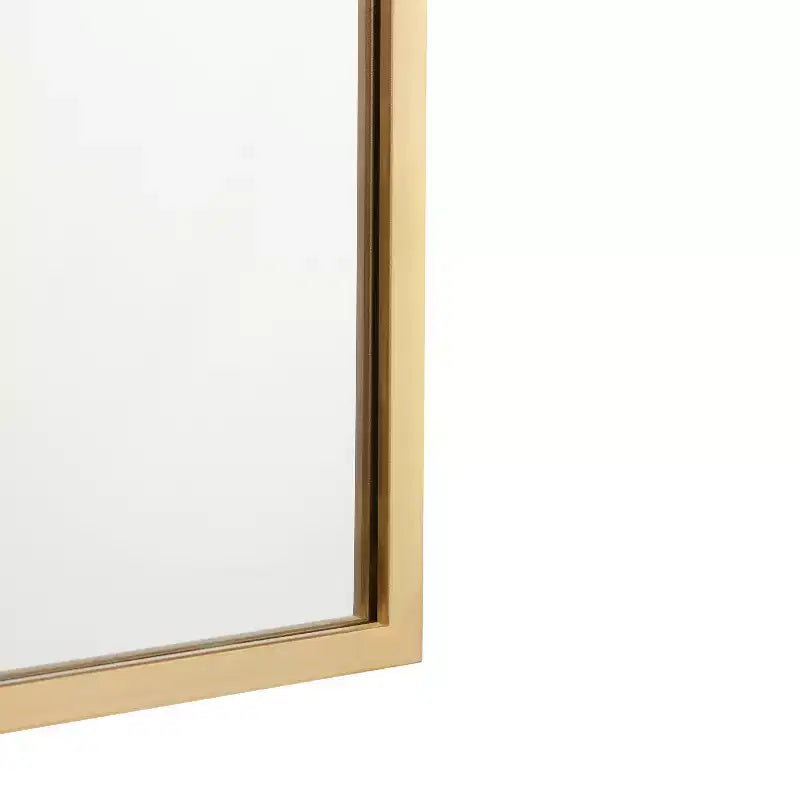 Miroir Mural Cadre Métal Arc - 76x51 cm, Argent Moderne