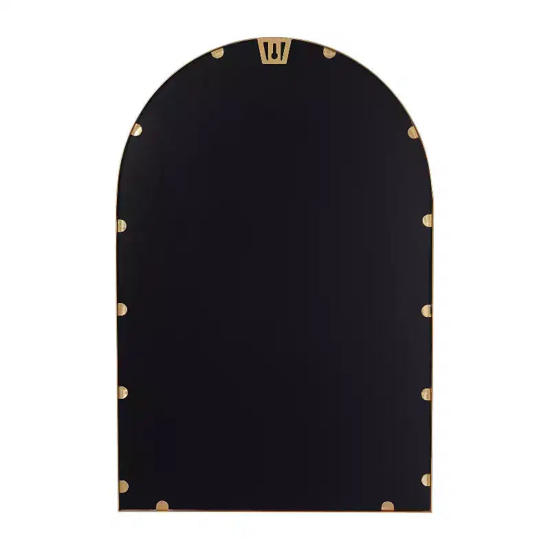 Miroir Mural Cadre Métal Arc - 76x51 cm, Argent Moderne