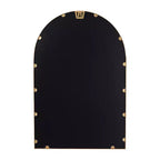 Miroir Mural Cadre Métal Arc - 76x51 cm, Argent Moderne