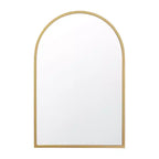 Miroir Mural Cadre Métal Arc - 76x51 cm, Argent Moderne