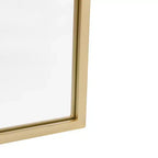 Miroir Mural Cadre Métal Arc - 76x51 cm, Argent Moderne