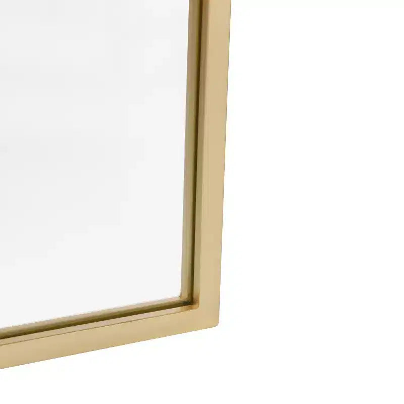 Miroir Mural Cadre Métal Arc - 76x51 cm, Argent Moderne