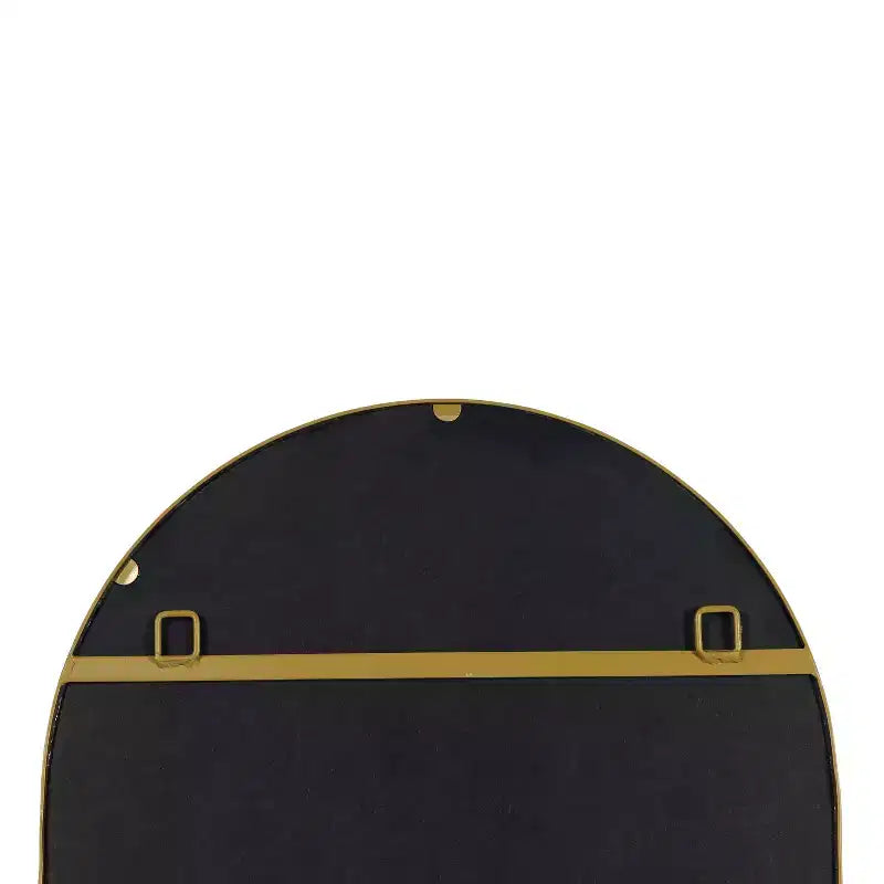 Miroir Mural Cadre Métal Arc - 76x51 cm, Argent Moderne