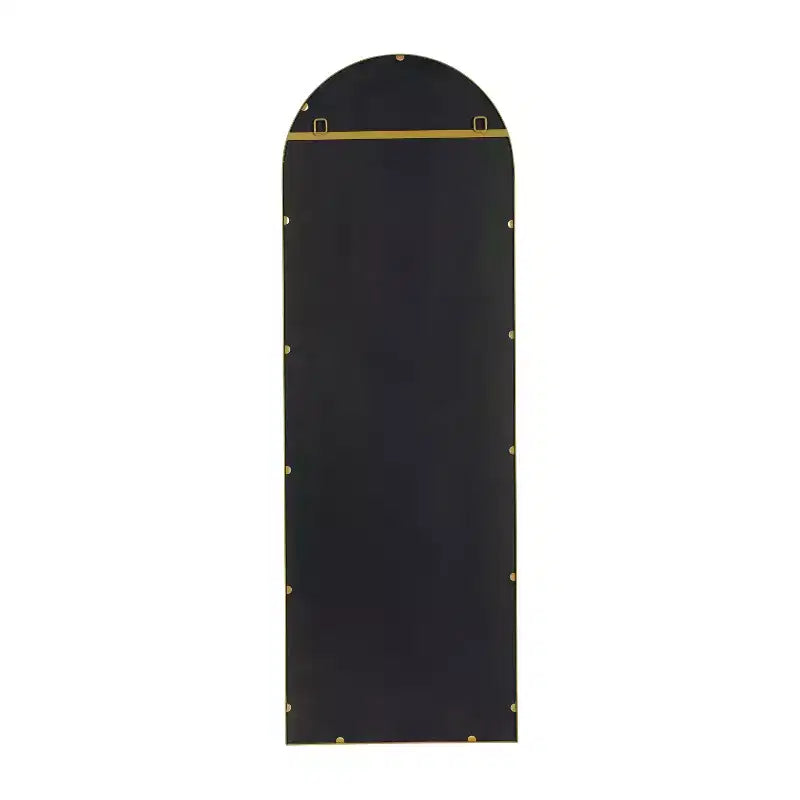 Miroir Mural Cadre Métal Arc - 76x51 cm, Argent Moderne