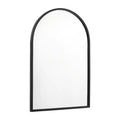 Miroir Mural Cadre Métal Arc - 76x51 cm, Argent Moderne