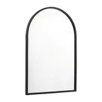 Miroir Mural Cadre Métal Arc - 76x51 cm, Argent Moderne