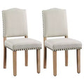 Yaheetech 2Pcs Upholstered Kitchen Chairs for Living Room Dining Room