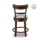 Tabouret de bar pivotant rembourré Valebeck, hauteur comptoir – 61 cm