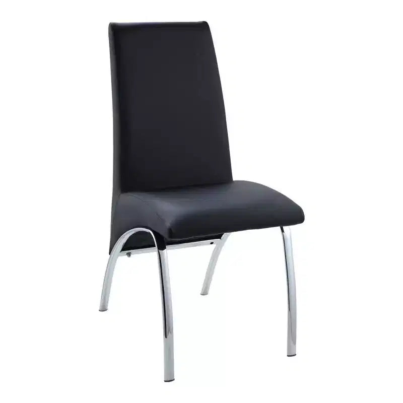 Pervis - Lot de 2 chaises de salle à manger en similicuir PU - Cadre en métal, dossier à lattes