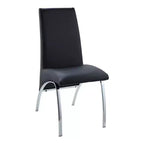 Pervis - Lot de 2 chaises de salle à manger en similicuir PU - Cadre en métal, dossier à lattes