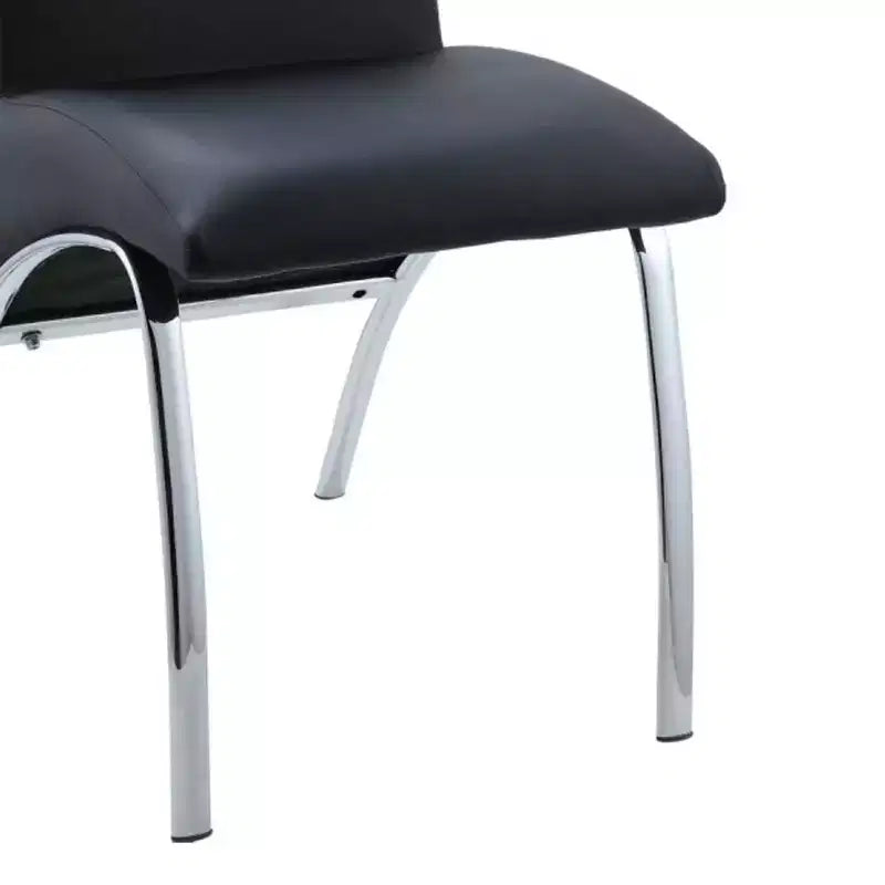 Pervis - Lot de 2 chaises de salle à manger en similicuir PU - Cadre en métal, dossier à lattes