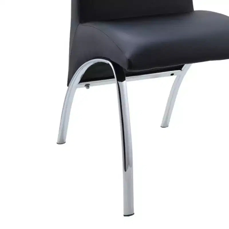 Pervis - Lot de 2 chaises de salle à manger en similicuir PU - Cadre en métal, dossier à lattes