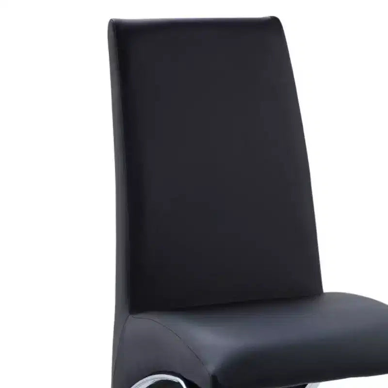 Pervis - Lot de 2 chaises de salle à manger en similicuir PU - Cadre en métal, dossier à lattes