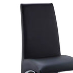 Pervis - Lot de 2 chaises de salle à manger en similicuir PU - Cadre en métal, dossier à lattes