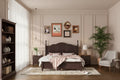 3 PCS Bedroom Sets, Queen/Full Size Wood Platform Bed with Two Nightstands-ModernLuxe