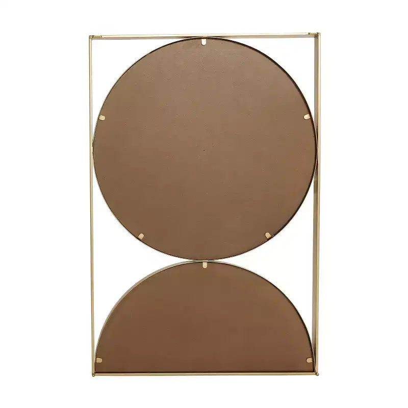 Miroir mural décoratif à cadre doré en forme de sablier - 91 x 61 cm