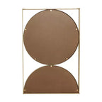 Miroir mural décoratif à cadre doré en forme de sablier - 91 x 61 cm