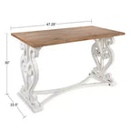 Bureau en bois massif sculpté Wyldwood Rustique - Style Ferme
